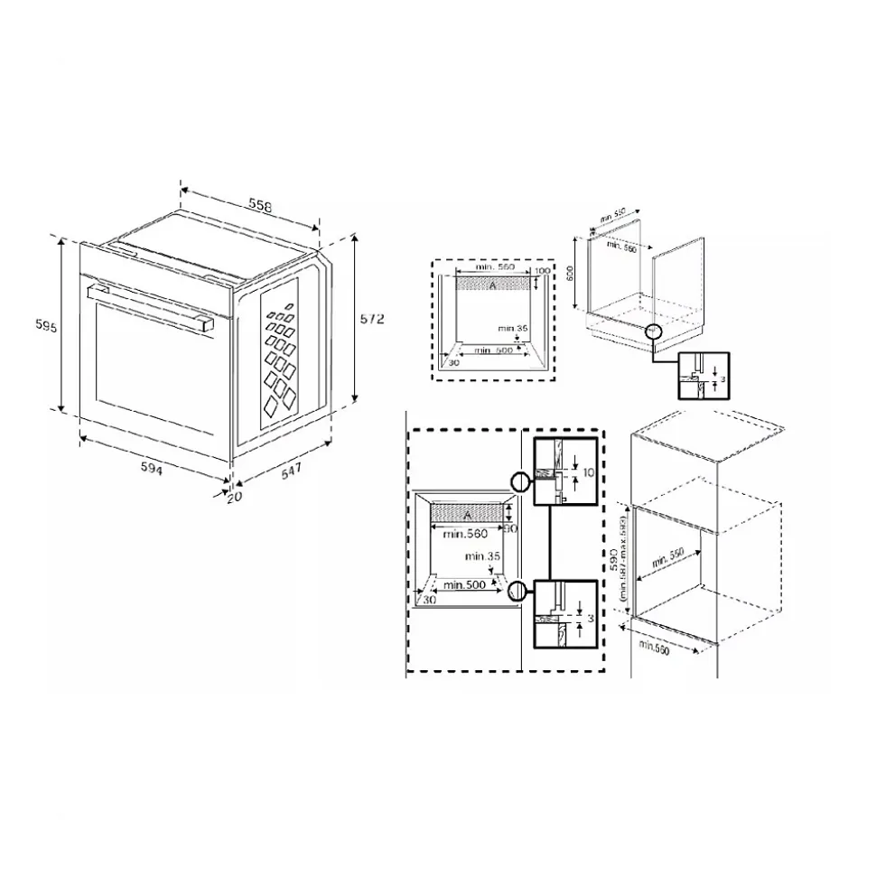 Four intégrable multifonction 72l 60cm manuel Beko BBIE12100X b100