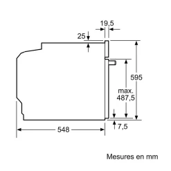 Four intégrable multifonction 71l 60cm pyrolyse Bosch HBG578ES7 ser6