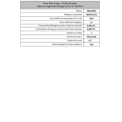 Four intégrable multifonction 67l 60cm pyrolyse inox Brandt BOP2432X