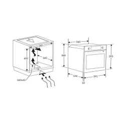 Four intégrable multifonction 65l 60cm catalyse noir Candy FIDCN665 idea