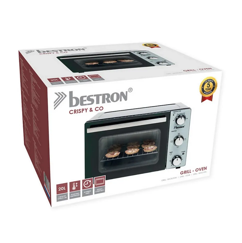 Four 20l 1300w inox Bestron AOV22 crispy & co
