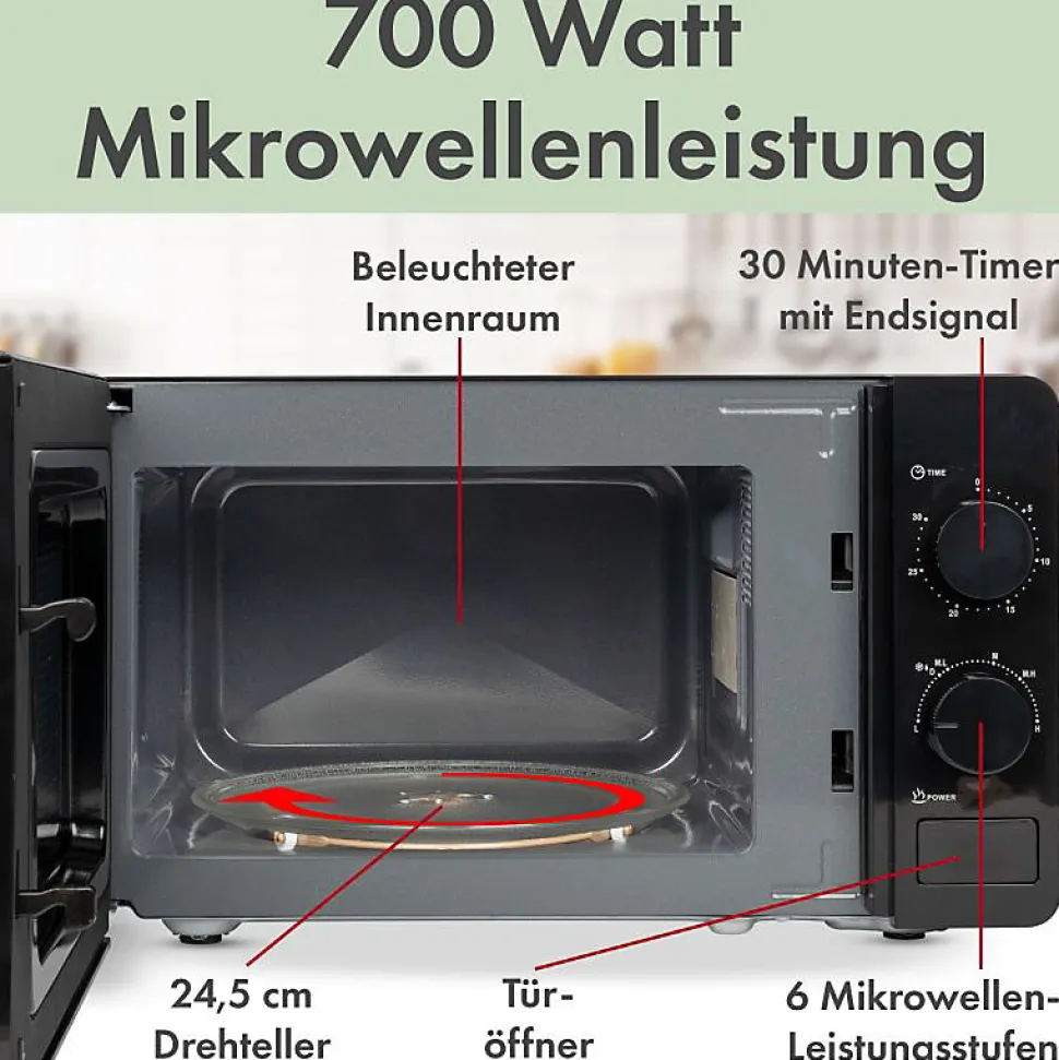 Four micro-onde 20L 1150W Bomann MW6014CB-Noir