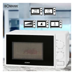 Four micro-onde 20L 1150W Bomann MW 6014 CB Blanc
