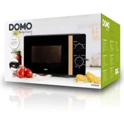 Four micro-ondes DOMO DO2820 - 20L - 700W - Minuterie 35mn - Fonction décongélation - L44 x P35,8 x H 25,8 cm - Noir finition