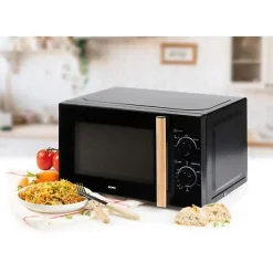 Four micro-ondes DOMO DO2820 - 20L - 700W - Minuterie 35mn - Fonction décongélation - L44 x P35,8 x H 25,8 cm - Noir finition