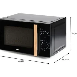Four micro-ondes DOMO DO2820 - 20L - 700W - Minuterie 35mn - Fonction décongélation - L44 x P35,8 x H 25,8 cm - Noir finition