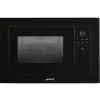 Four micro-ondes encastrable Linéa 20L FMI120B3 Smeg verre noir