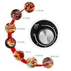 Four multifonction chaleur tournante 48l 1800w noir Kitchen Move BAT-48RC arizona