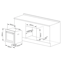 Four multifonctions nettoyage pyrolyse GoodHome N5P90E6 70L noir