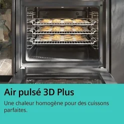 Four pyrolyse - SIEMENS IQ300 - HB574ABR3F - Noir - 7 modes de cuisson - 59,5 x 59,4 x 54,8 cm