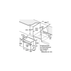 Four pyrolyse - SIEMENS IQ300 - HB574ABR3F - Noir - 7 modes de cuisson - 59,5 x 59,4 x 54,8 cm