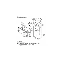 Four pyrolyse Softclose - BOSCH SER4 - HQG572BB3F - Noir - 8 modes de cuisson - 59,5 x 59,4 x 54,8 cm