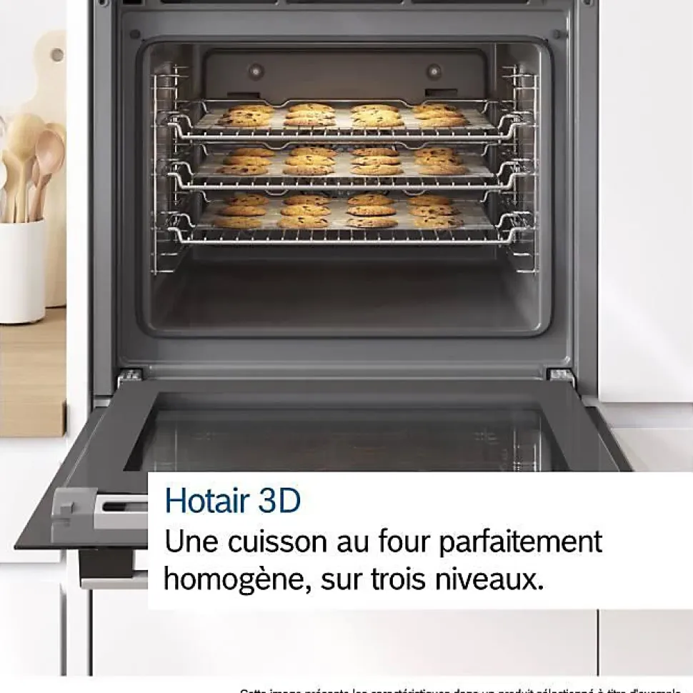 Four pyrolyse Softclose - BOSCH SER4 - HQG572BB3F - Noir - 8 modes de cuisson - 59,5 x 59,4 x 54,8 cm
