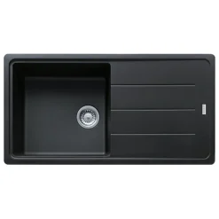 Franke Basis BFG 611-97 Evier 97x50cm avec égouttoir réversible, Fragranit + Onyx (BFG611-97ON)