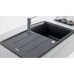 Franke Basis BFG 611-97 Evier 97x50cm avec égouttoir réversible, Fragranit + Onyx (BFG611-97ON)
