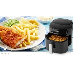 Friteuse à air chaud Air fryer Numérique 7.2L sans huile 1800W NEDIS