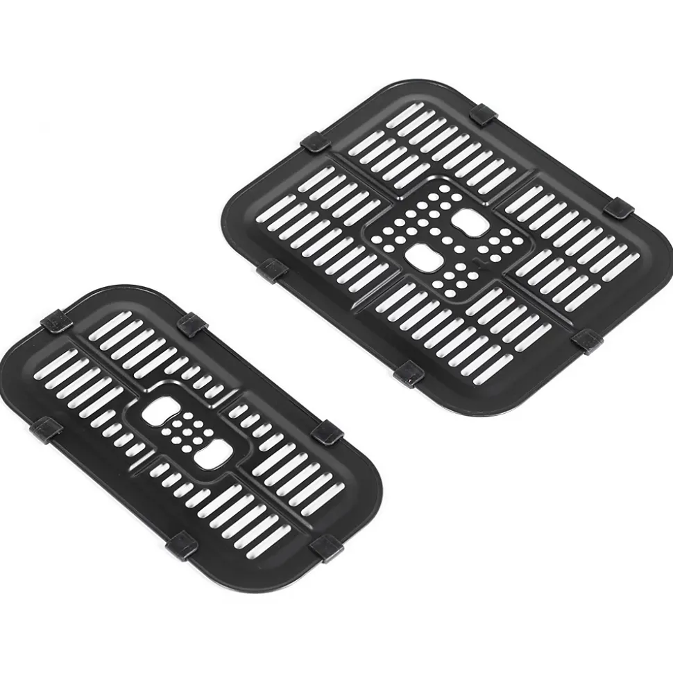 Friteuse à air 2700W - air fryer - double compartiment 8,5L - 8 programmes, température réglable, timer, 2 paniers - noir