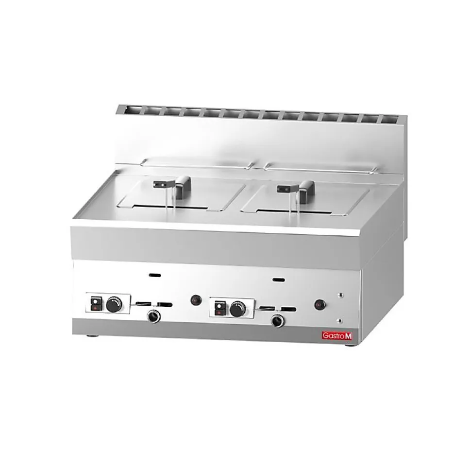 Friteuse à gaz 650 mm - 2 x 8 Litres - 12,6 kW - Gastro M