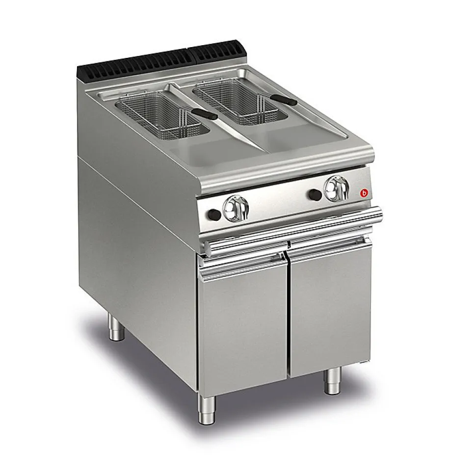 Friteuse à Gaz sur meuble - 2 x 10 L - P700 - 19 kW - Baron