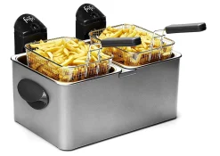 Friteuse double et mixte 2x3.5l inox Frifri F1968