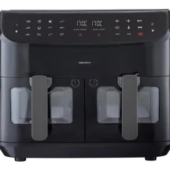 Friteuse Electrique a Air Chaud - MEDION - P20 XXL Twin - 2600 W - 2 paniers - 9 programmes - Noir