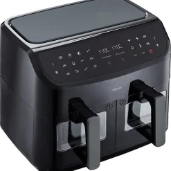 Friteuse Electrique a Air Chaud - MEDION - P20 XXL Twin - 2600 W - 2 paniers - 9 programmes - Noir