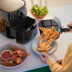 Friteuse Electrique sans huile - PHILIPS - Airfryer HD9200/90 Série 3000 - 4,1L - 4 personnes - 7 préréglages - Noir