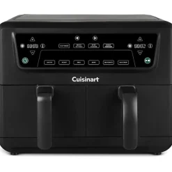 Friteuse Electrique sans huile CUISINART - Airfryer AFD10OBLE - Capacité 10,4L - Double cuves - Noir - 2400W