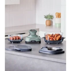 Friteuse Electrique sans huile portable NINJA - CRISPI - Récipients 1,4L et 3,8L - 4 programmes prédéfinis - 1700W - Sauge