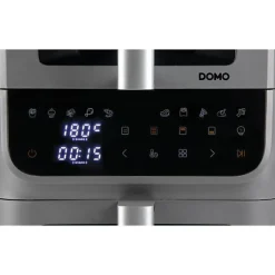 Friteuse Electrique sans huile - DOMO - Airfryer DO550FR - Double cuve 3.5 L + 6,5 L - 10 programmes - 2500 W