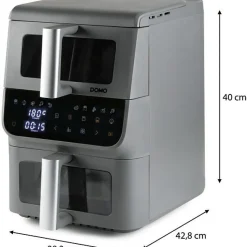 Friteuse Electrique sans huile - DOMO - Airfryer DO550FR - Double cuve 3.5 L + 6,5 L - 10 programmes - 2500 W
