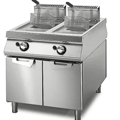 Friteuse Gaz 22+22 Litres sur Coffre avec Portes - Virtus