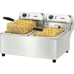 Friteuse électrique - Casselin - CFE102 - 2 x 10 litres - 2 x 2800 W - Acier inoxydable