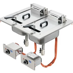 Friteuse Électrique Intégrée, 10 ou 20 Litres - Virtus - l40- L0.1- P65- h0.1- Acier Inoxydable