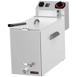 Friteuse électrique pour les poissons 0,43 kW/l, 8 l TOP avec robinet de vidange 230 V FE 08 V - Redfox