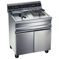 Friteuse électrique sur coffre - 2 bacs x 14 litres - 2x 9.0 kW - Furnotel