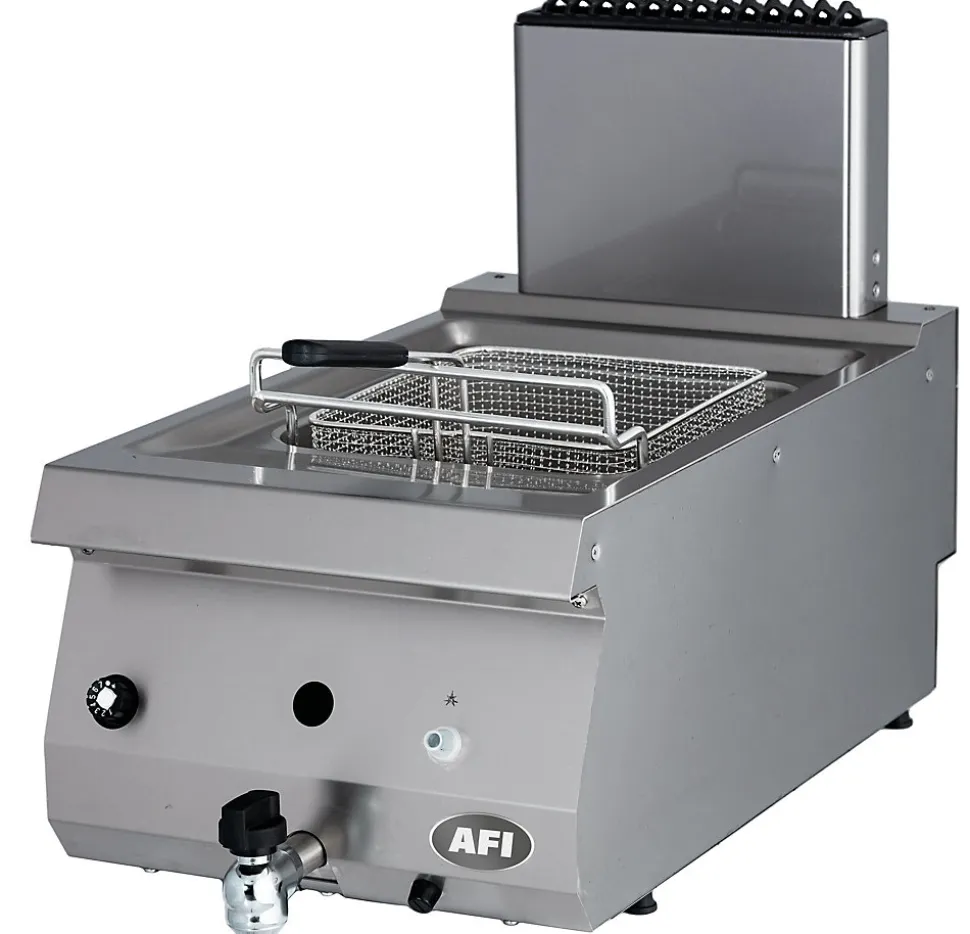 Friteuse Professionnelle Gaz à Poser 1 à 2 x 12 L - Série 700 - AFI Collin Lucy - Gris - l40- L0.1- P70- h28- Inox