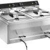 Friteuse Professionnelle à Poser Electrique en Inox avec Robinet de Vidange - 2 x 12 L - AFI Collin Lucy