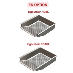 Friteuse Professionnelle à Poser 10 L avec Vidange - HR Fainca