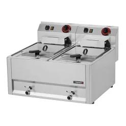 Friteuse Professionnelle électrique vanne de vidange 2x8 litres Casselin