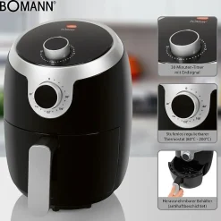 Friteuse sans huile à air chaud 1,8L Bomann FR6050HCB-Noir