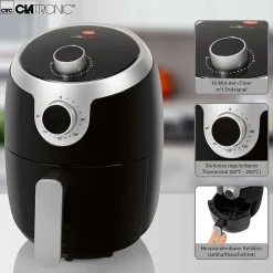 Friteuse sans huile à air chaud 1,8L Clatronic FR3769H-Noir