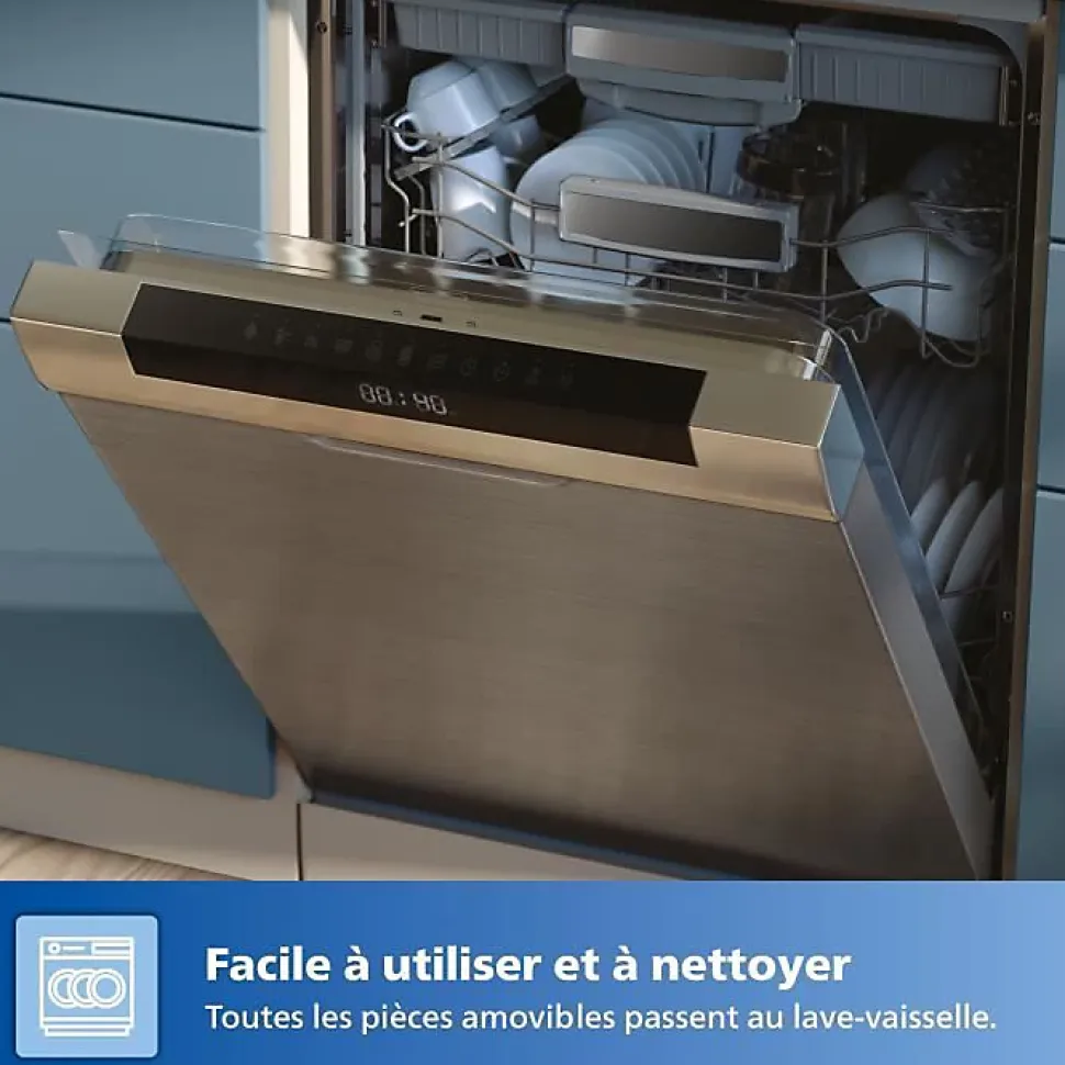 Friteuse sans huile - PHILIPS - HD9280/60 - Airfryer Série 5000 6.2L - 7 préréglages - connecté - 2000W - Gris