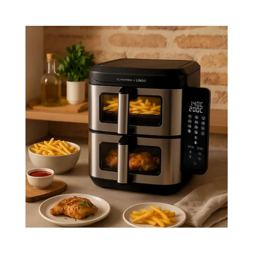 Friteuse sans huile 2 x 5.5l 2800w Livoo DOC344CO livoo x marmiton