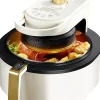 Friteuse sans Huile de 5,5L Air Fryer Avec Fenêtre Visible pour 4 à 6 Personnes 1350W blanc
