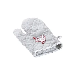 Gant de cuisine en coton et lin poule