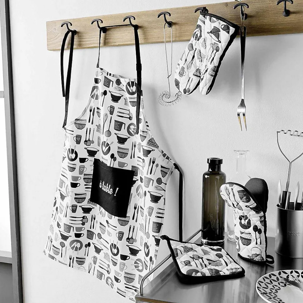 Gant de Cuisine "Kitchen" 30cm Noir