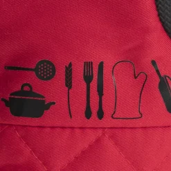 Gant de cuisine néoprène Gris et rouge - 5Five