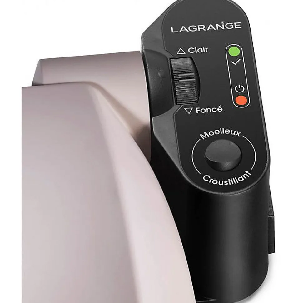 Gaufrier - LAGRANGE - 19133 - Beige - Anti-adhésif - 2 gaufres 155x100mm