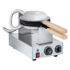 Gaufrier acier aluminium poignee en bois bois Helloshop26